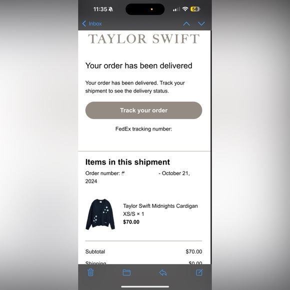 Taylor Swift - Midnights Cardigan AUTHENTIC - Picture 5 of 5
